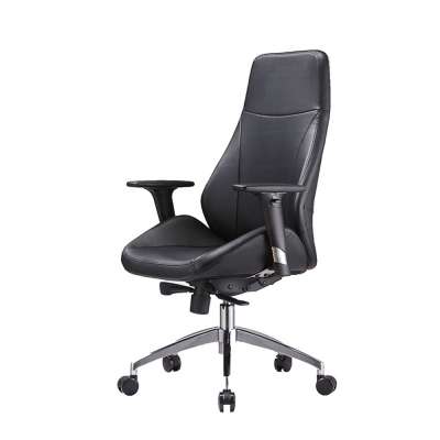 Classic design mid back black pvc leather office chair swivel ergonomic desk chair for wholesaler