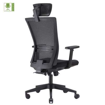 High Back Headrest Foam Seat Cushion Mesh Ergonomic Office Chair