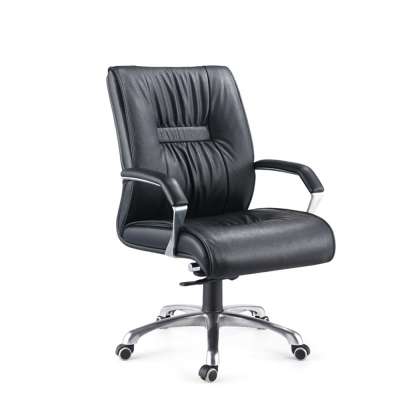 Armchair office leather back staff chair soft pu leather office chair executive for wholesale